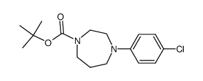 tert-butyl 4-(4-chlorophenyl)-1,4-diazepane-1-carboxylate结构式