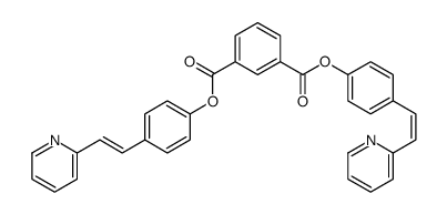 bis[4-(2-pyridin-2-ylethenyl)phenyl] benzene-1,3-dicarboxylate Structure