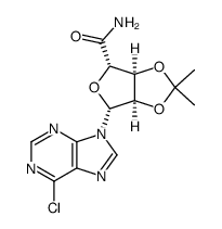 (3aS,4S,6R,6aR)-6-(6-chloro-9H-purin-9-yl)-2,2-dimethyltetrahydrofuro[3,4-d][1,3]dioxole-4-carboxamide Structure