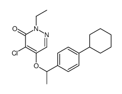 4-chloro-5-[1-(4-cyclohexylphenyl)ethoxy]-2-ethylpyridazin-3-one结构式