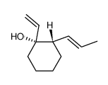 (1RS,2SR)-2-[(E)-prop-1-enyl]-1-vinylcyclohexanol结构式