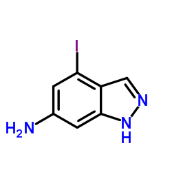 6-氨基-4-碘-1H-吲唑结构式