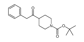 1-Piperidinecarboxylic acid, 4-(2-phenylacetyl)-, 1,1-dimethylethyl ester Structure