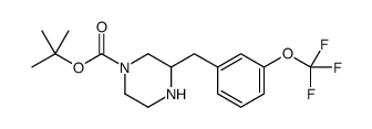 tert-butyl 3-[[3-(trifluoromethoxy)phenyl]methyl]piperazine-1-carboxylate Structure