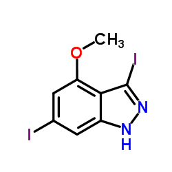 3,6-DIIODO-4-METHOXY (1H)INDAZOLE结构式