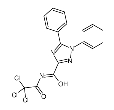 1,5-diphenyl-N-(2,2,2-trichloroacetyl)-1,2,4-triazole-3-carboxamide结构式