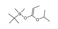 (E)-Dimethyl(1,1-dimethylethyl)<<1-(1-methylethoxy)-1-propenyl>oxy>silane结构式