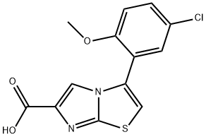 3-(3-chloro-6-methoxyphenyl)imidazo[2,1-b]thiazole-6-carboxylic acid结构式