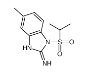 5-methyl-1-propan-2-ylsulfonylbenzimidazol-2-amine结构式