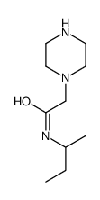 N-butan-2-yl-2-piperazin-1-ylacetamide结构式