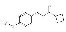 CYCLOBUTYL 2-(4-THIOMETHYLPHENYL)ETHYL KETONE structure