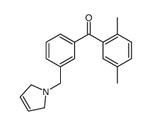 2,5-DIMETHYL-3'-(3-PYRROLINOMETHYL) BENZOPHENONE structure