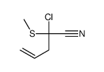 2-chloro-2-methylsulfanylpent-4-enenitrile结构式