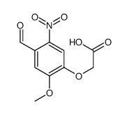 4-formyl-6-methoxy-3-nitrophenoxyacetic acid structure