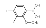 3,4-二氟-2-甲氧基苯硼酸结构式