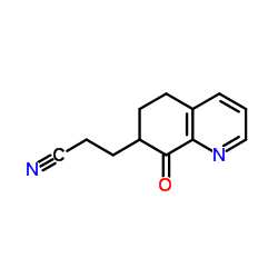 3-(8-Oxo-5,6,7,8-tetrahydro-7-quinolinyl)propanenitrile结构式