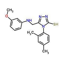 4-(2,4-Dimethylphenyl)-5-{[(3-methoxyphenyl)amino]methyl}-4H-1,2,4-triazole-3-thiol结构式