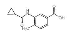 3-(cyclopropanecarbonylamino)-4-methylbenzoic acid Structure