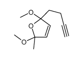2-but-3-ynyl-2,5-dimethoxy-5-methylfuran结构式