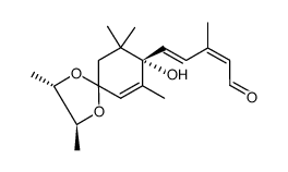 (2S,3S,8S)-8-(3-methylpenta-2,4-dienal)-2,3,7,9,9-pentamethyl-1,4-dioxaspiro[4.5]dec-6-en-8-ol结构式