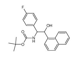 tert-butyl [1-(4-fluorophenyl)-2-hydroxy-2-naphthalen-1-ylethyl]carbamate Structure