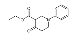 Ethyl 4-oxo-1-phenylpiperidine-3-carboxylate结构式
