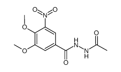 3,4-dimethoxy-5-nitro-benzoic acid N'-acetyl-hydrazide结构式