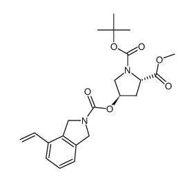 1-tert-butyl 2-methyl (2S,4R)-4-{[(4-vinyl-1,3-dihydro-2H-isoindol-2-yl)carbonyl]oxy}pyrrolidine-1,2-dicarboxylate结构式