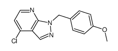 4-氯-1-(4-甲氧基苄基)-1H-吡唑并[3,4-b]吡啶结构式