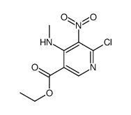 ethyl 6-chloro-4-(methylamino)-5-nitropyridine-3-carboxylate结构式