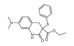 7-Dimethylamino-3-carbethoxy-3-phenylsulfenyl-3,4-dihydro-2-quinolone Structure