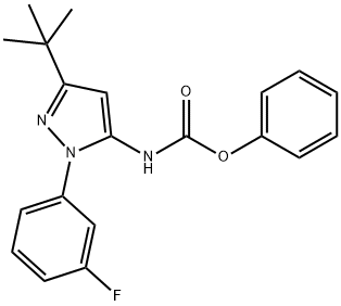 [5-tert-Butyl-2-(3-fluoro-phenyl)-2H-pyrazol-3-yl]-carbamic acid phenyl ester Structure