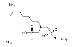 triammonium hydrogen [(heptylimino)bis(methylene)]bisphosphonate结构式