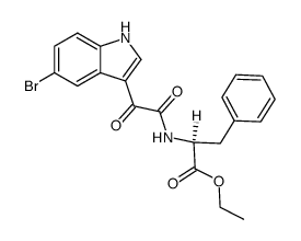 (S)-2-[2-(5-Bromo-1H-indol-3-yl)-2-oxo-acetylamino]-3-phenyl-propionic acid ethyl ester Structure