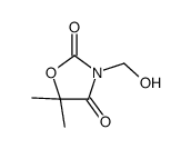 3-(hydroxymethyl)-5,5-dimethyl-1,3-oxazolidine-2,4-dione结构式