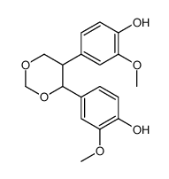 4-[4-(4-hydroxy-3-methoxyphenyl)-1,3-dioxan-5-yl]-2-methoxyphenol结构式