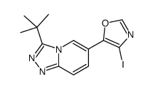 5-(3-tert-butyl-[1,2,4]triazolo[4,3-a]pyridin-6-yl)-4-iodo-1,3-oxazole Structure