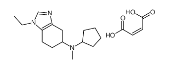 (E)-but-2-enedioic acid,N-cyclopentyl-1-ethyl-N-methyl-4,5,6,7-tetrahydrobenzimidazol-5-amine结构式