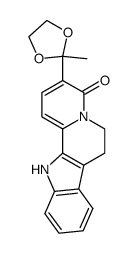 3-(2-methyl-1,3-dioxolan-2-yl)-7,12-dihydroindolo[2,3-a]quinolizin-4(6H)-one结构式
