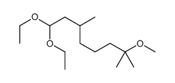 1,1-diethoxy-7-methoxy-3,7-dimethyloctane structure