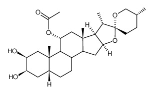 Metagenin-11-acetat Structure