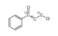 [1-13C, 2-13C, 3-13C]-3-chloro-1-phenyl-propan-1-one Structure