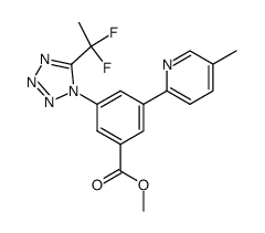 3-[5-(1,1-difluoroethyl)-tetrazol-1-yl]-5-(5-methylpyridin-2-yl)benzoic acid methyl ester结构式