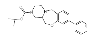 tert-butyl 9-phenyl-3,4,12,12a-tetrahydro-6H-pyrazino[2,1-c][1,4]benzoxazepine-2(1H)-carboxylate Structure