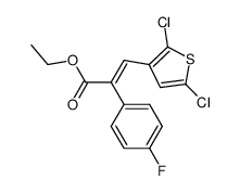 ethyl 3-(2,5-dichlorothiophen-3-yl)-2-(4-fluorophenyl)acrylate Structure