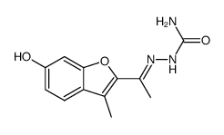 1-(6-hydroxy-3-methyl-benzofuran-2-yl)-ethanone semicarbazone Structure