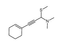 N,N-dimethyl-1-(methylthio)-3-(cyclohex-1-yl)-2-propyn-1-amine Structure