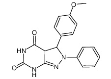 3-(1,3-benzodioxol-5-yl)-2-phenyl-3,3a-dihydro-2H-pyrazolo[3,4-d]pyrimidine-4,6(5H,7H)-dione Structure