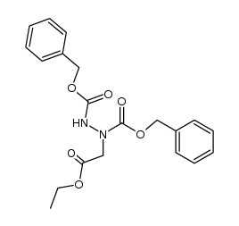 Nα,Nβ-Bis-benzyloxycarbonyl-hydrazino-essigsaeure-ethylester Structure