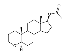 17-Acetoxy-4-oxa-5α-androstan Structure